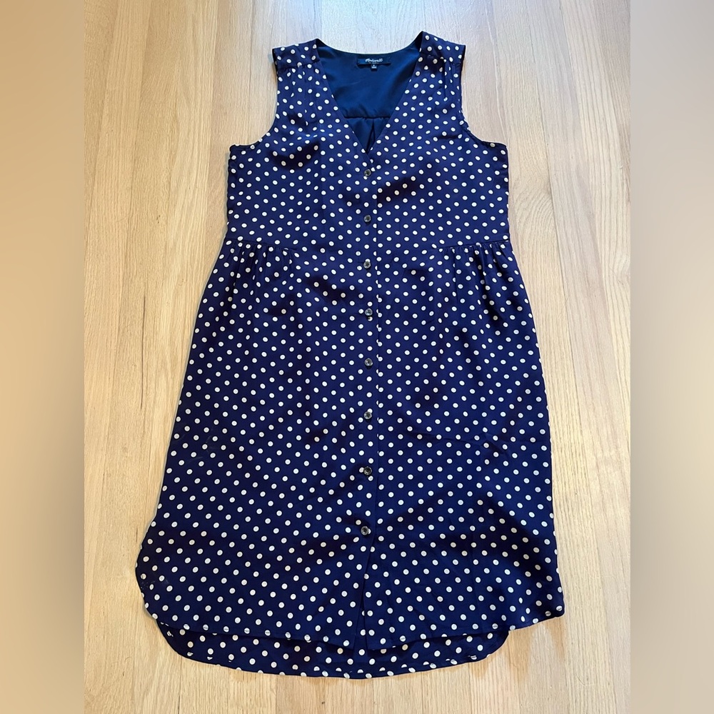 Madewell Dresses Madewell Odette Silk Polka Dot Mini Dress